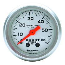 Laddtrycksmätare 52mm 60PSI (Mekanisk) Ultra-Lite